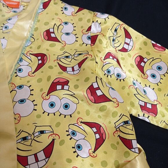 SPONGEBOB SQUARTPANTS BLANKET SNUGGIE KIDS YOUTH Size 6-8 NICKELODEON ROBE - Picture 2 of 7
